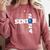 Senior Class Of 2024 Bowling First Day Of School Graduation Comfort Colors Sweatshirt Crimson