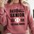 Senior Class Of 2025 Baseball Senior Night Graduation Party Comfort Colors Sweatshirt Crimson