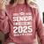 Senior Class Of 2025 Shirt High School Graduation 2025 Comfort Colors Sweatshirt Crimson