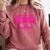 Senior Class Of 2026 Coquette Pink Bow Graduation 2026 Comfort Colors Sweatshirt Crimson