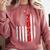 Senior Class Of 2026 Patriotic American USA Flag Graduation Comfort Colors Sweatshirt Crimson