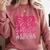 Senior Class Of 2026 Pink Coquette Bow Graduation 2026 Comfort Colors Sweatshirt Crimson