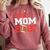 Senior Football Mom 2027 Team Class Of 2027 Graduation Mom Comfort Colors Sweatshirt Crimson