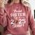 Senior Football Sister Class Of 2025 Graduation Graduate Comfort Colors Sweatshirt Crimson