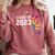 Senior Graduation Class Of 2023 Aunt Senior Tie Dye Comfort Colors Sweatshirt Crimson