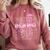 Senior Mom 2027 Class Of 2027 Coquette Bow Graduation 2027 Comfort Colors Sweatshirt Crimson