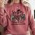 Senior Mom Class Of 2025 Senior Mama 2025 Leopard Graduation Comfort Colors Sweatshirt Crimson