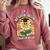 Senior Mom Class Of 2026 Daisy Flower Retro Graduation Comfort Colors Sweatshirt Crimson