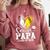 Senior Papa Class Of 2026 Baseball Softball Graduation Heart Comfort Colors Sweatshirt Crimson