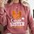 Senior Sister Class Of 2026 Basketball Graduation Heart Comfort Colors Sweatshirt Crimson