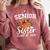 Senior Sister Class Of 2026 Coquette Basketball Graduation Comfort Colors Sweatshirt Crimson