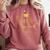 Senior Squad Graduation With Golden Cap Team Comfort Colors Sweatshirt Crimson