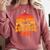 Senior Sunrise Class Of 2026 Graduation Proud Graduate Retro Comfort Colors Sweatshirt Crimson