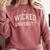 Silly WICKED UNIVERSITY Introvert Salem 1692 Senior 2025 Comfort Colors Sweatshirt Crimson