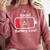 Social Battery Low Anti-Social Introvert Comfort Colors Sweatshirt Crimson