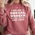 Social Worker Graduation Men Women Social Worker Comfort Colors Sweatshirt Crimson