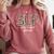Speech Therapy Graduation For CCC-SLP Therapist Comfort Colors Sweatshirt Crimson