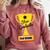 Star Graduate Second Grade Graduation Trophy Cup Comfort Colors Sweatshirt Crimson