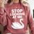 Stop Looking At Me Swan Introvert Humor Comfort Colors Sweatshirt Crimson