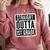 Straight Outta 1st Grade First Graduate Graduation Student Comfort Colors Sweatshirt Crimson