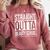 Straight Outta Beauty School Graduation Distressed Comfort Colors Sweatshirt Crimson