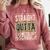 Straight Outta Cosmetology School Leopard Graduation Comfort Colors Sweatshirt Crimson