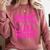 Straight Outta Preschool Class Graduation Pink Comfort Colors Sweatshirt Crimson