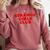 Strange Girls Club Weird Antisocial Introvert Humor Comfort Colors Sweatshirt Crimson