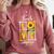 Sunflower Teach Love Inspire Cool Graduation Teacher School Comfort Colors Sweatshirt Crimson