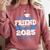 Super Proud Friend Of 2025 Graduate Senior Graduation Family Comfort Colors Sweatshirt Crimson