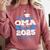 Super Proud OMA Of 2025 Graduate Senior Graduation Family Comfort Colors Sweatshirt Crimson