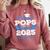 Super Proud Pops Of 2025 Graduate Senior Graduation Family Comfort Colors Sweatshirt Crimson