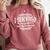 I Survived Boyfriends PhD Dissertation Doctorate Graduation Comfort Colors Sweatshirt Crimson