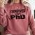 I Survived My Dad's PhD Graduation Comfort Colors Sweatshirt Crimson