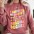 i Survived My Fiance's Nursing Degree Graduation Groovy Premium Comfort Colors Sweatshirt Crimson