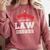 I Survived My Partner's Law Degree Graduation Shirt Comfort Colors Sweatshirt Crimson