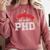 I Survived My Wife's PhD Graduation Slim Fit Shirt Comfort Colors Sweatshirt Crimson
