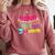 Sweet Happy Last Day Of 3rd Grade Kids Graduation T Comfort Colors Sweatshirt Crimson