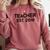 Teacher Graduation Teacher Est 2018 Tee Him Her Comfort Colors Sweatshirt Crimson