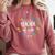 Teacher Of Tiny Humans Preschool Kindergarten Graduation Comfort Colors Sweatshirt Crimson