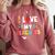 Teens Graduation I Heart My Teacher I Love My Teachers Comfort Colors Sweatshirt Crimson