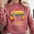 Test Day No Probllama Silhouette Teacher Student Graduation Comfort Colors Sweatshirt Crimson