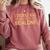 I Think I Was Ed To Be Alone Loner Introvert Thinker Comfort Colors Sweatshirt Crimson