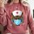 Tiger Nurse RN ER Nursing School Graduation Comfort Colors Sweatshirt Crimson