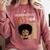 Unapologetically MSW-Ish Student Graduation Afro Comfort Colors Sweatshirt Crimson