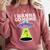 I Wanna Go Home Introvert UFO UAP Flying Saucer Trippy Alien Comfort Colors Sweatshirt Crimson