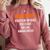 Warning Protein Intake Exceeds Social Awareness Introvert Comfort Colors Sweatshirt Crimson