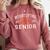 Weightlifting Senior 2024 Graduation Comfort Colors Sweatshirt Crimson