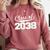 Women's Class Of 2038 Kid Adult Future Year Kindergarten Graduation Comfort Colors Sweatshirt Crimson
