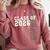 Women's Senior Class Of 2026 Graduation Year High School & College Comfort Colors Sweatshirt Crimson